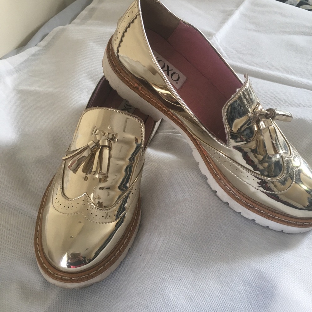 Gold flats size 8.5